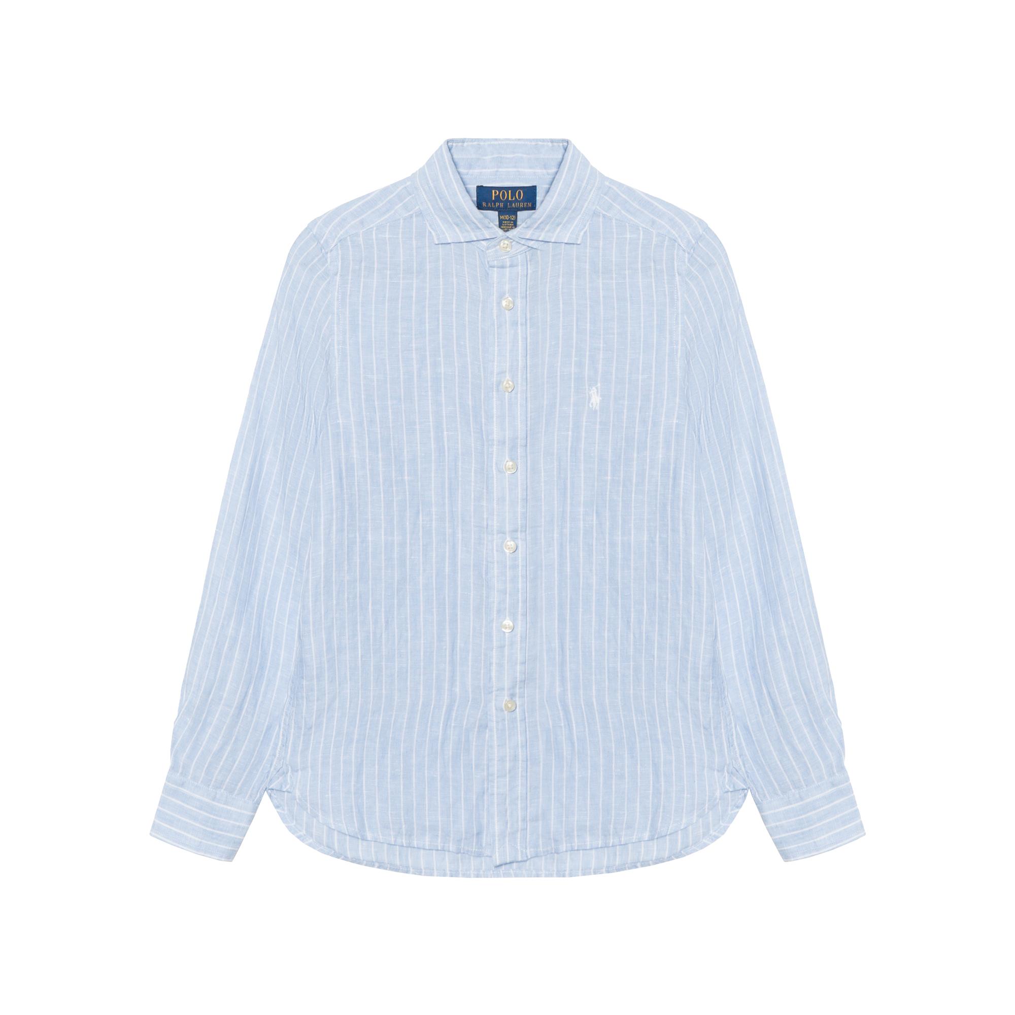 

Polo Ralph Lauren Рубашка с длинным рукавом на пуговицах в полоску Детские рубашки Синий 323964584-001 M