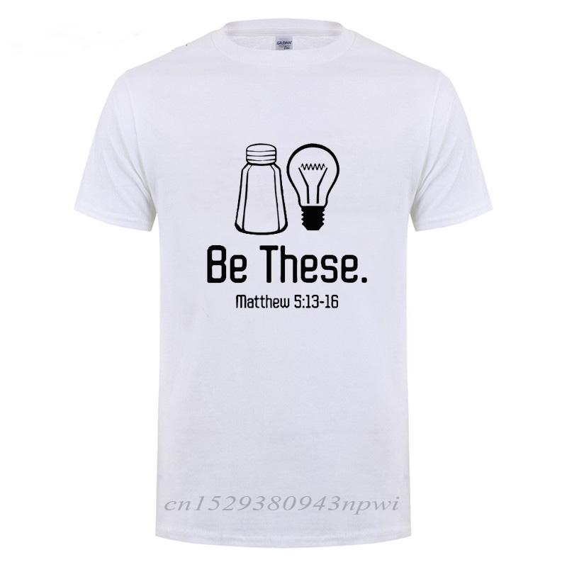 Sei dieses Salz und Licht Christlich Matthäus 51316 T-Shirt Mann Frau Hip Hop Kurzarm Rundhals Baumwolle Lustiges T-Shirt Tshirt