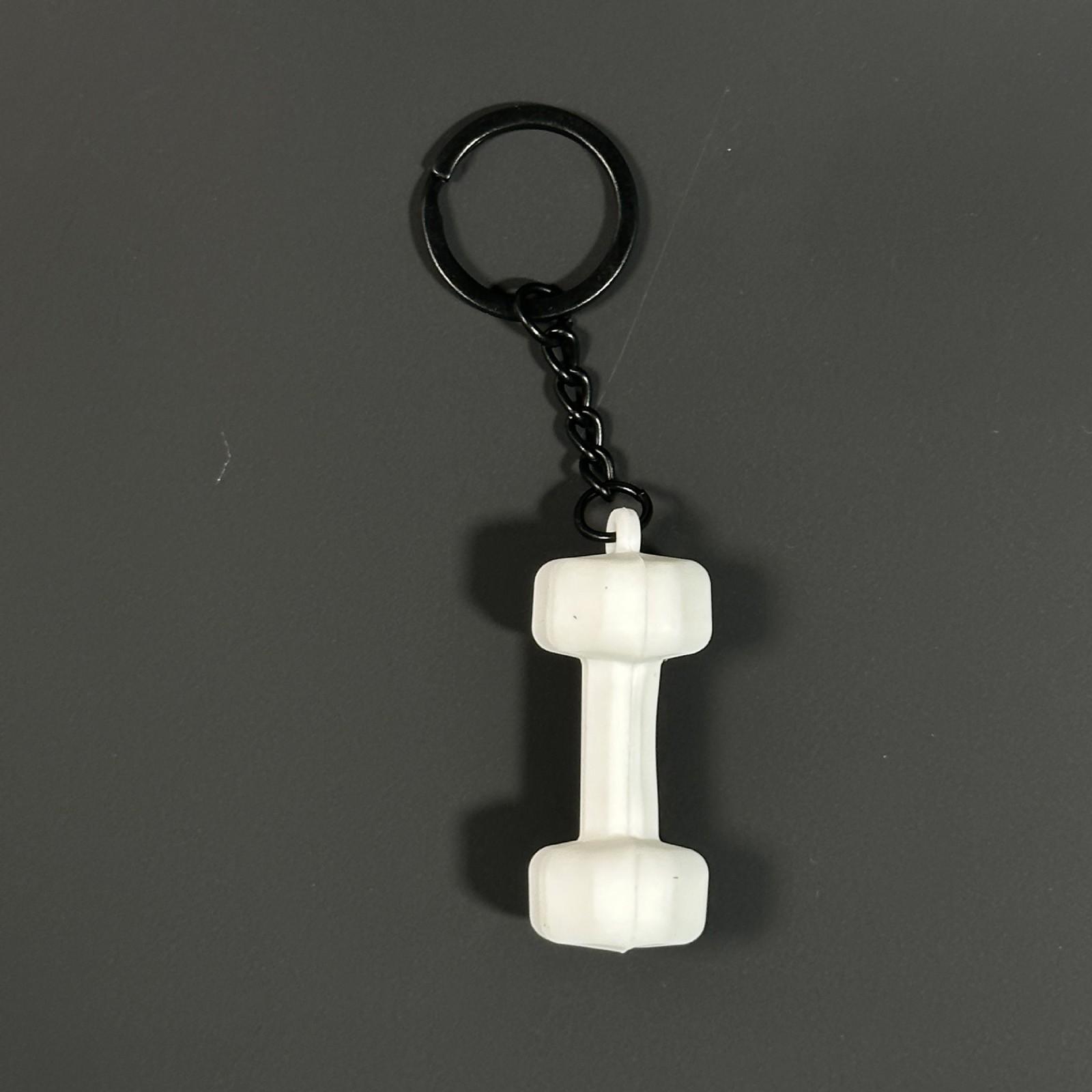 

Kettlebell Fitness Keychain Gym Gift Pendant Decoration One Size білий