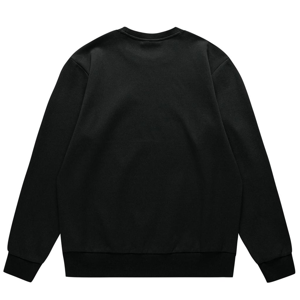 Kelme Men's Long Sleeve Crew Neck Sweatshirt with One-Point Logo (Black, L)