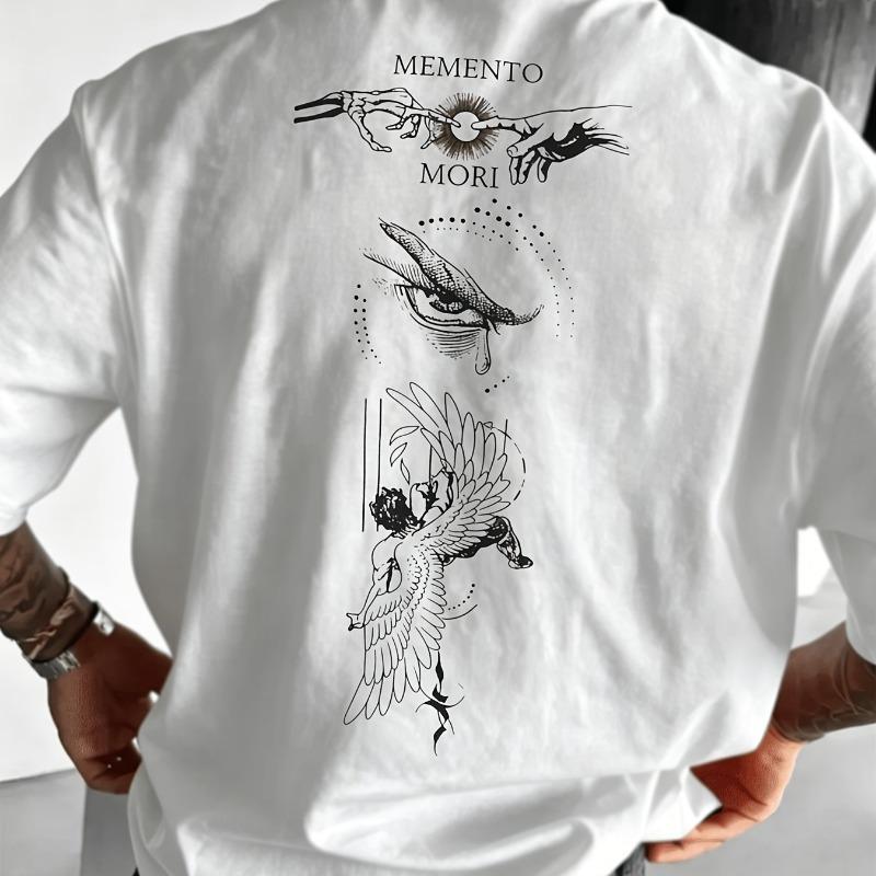European Size Men s Fashion T-Shirt S белый