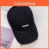 Letter And Embroidery Ripped Design Women Summer Sun Shading Baseball Cap