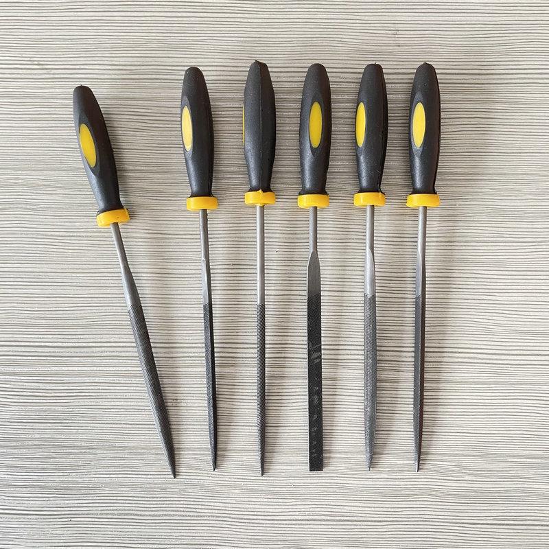 3*140mm Household Flat & Triangular Hand Files with Plastic Handles