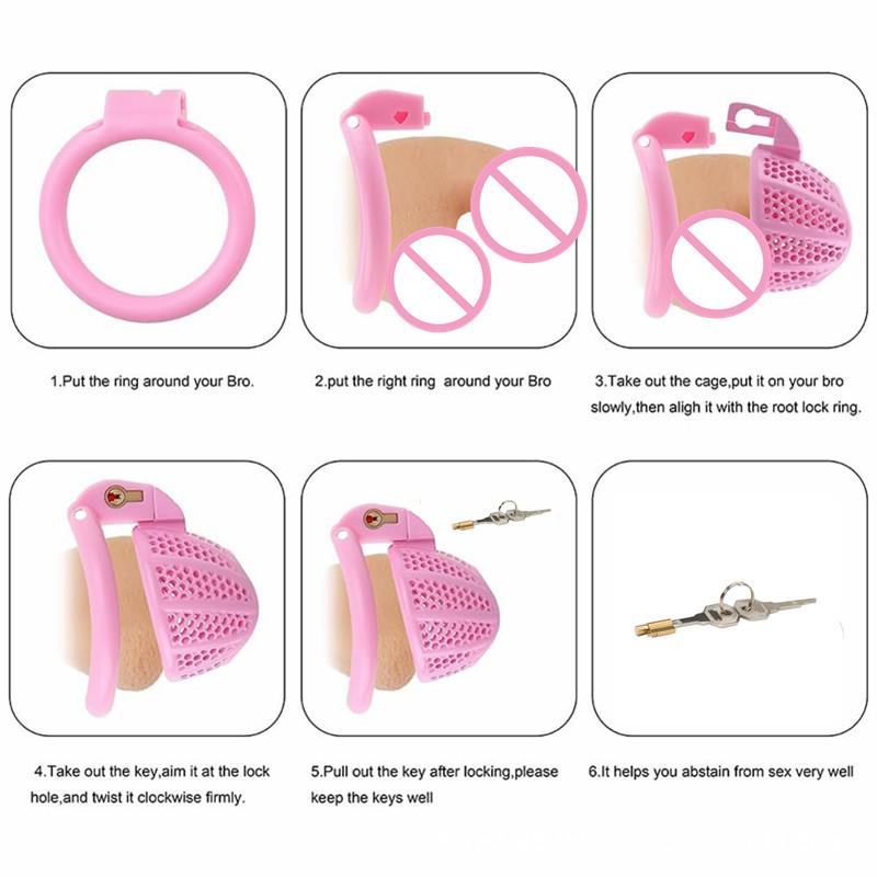 Pink Pure Chastity Lock Hive Grid Lightweight Chastity Abstinence Sexy Sex Product