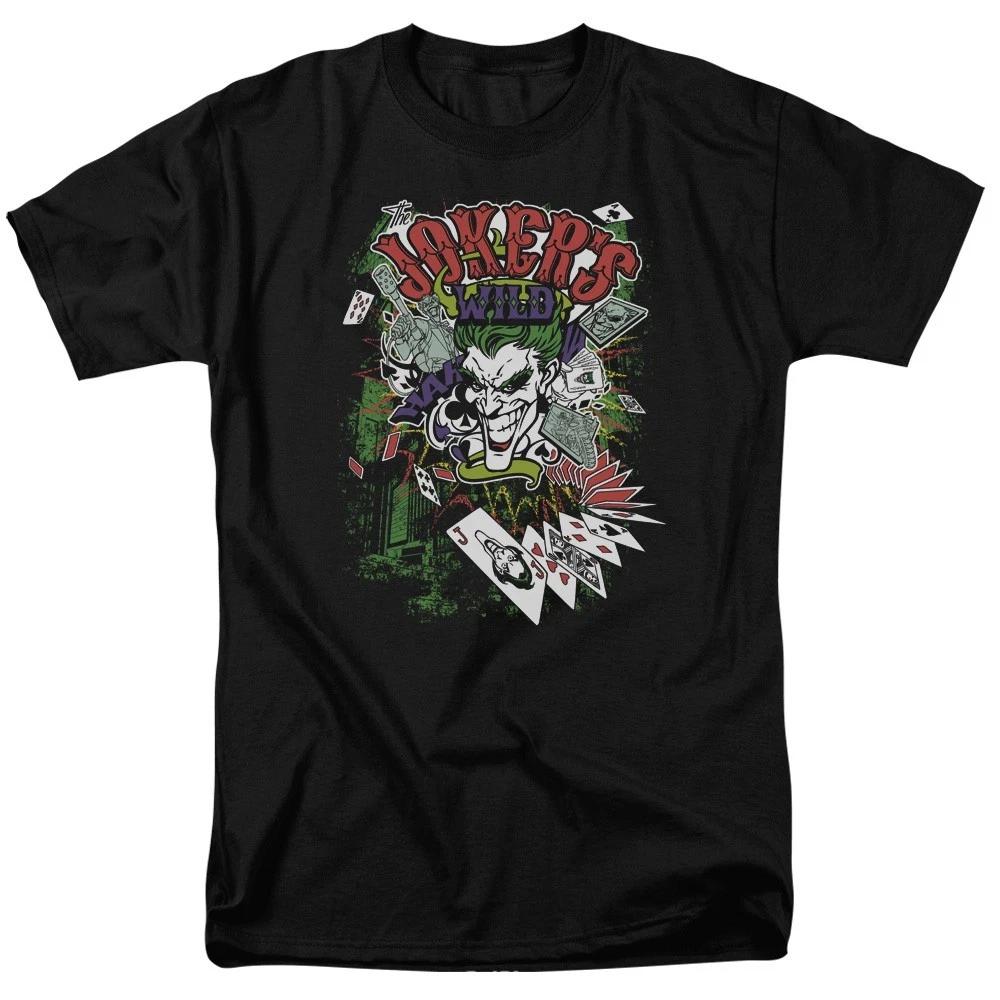 Joker Batman Joker’s Wild Men’s T-Shirt DC Comics Vintage Tee S-5XL 4XL