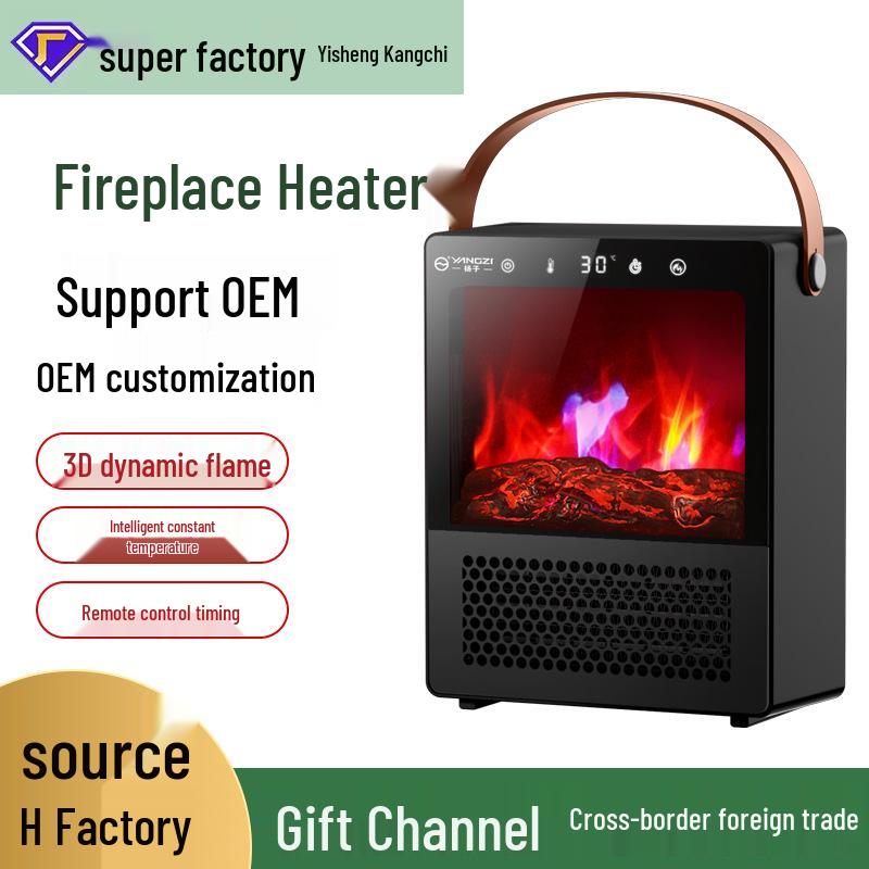 Personalized Energy-Saving Electric Fireplace Heater with Simulated Flame for Home or Office Use