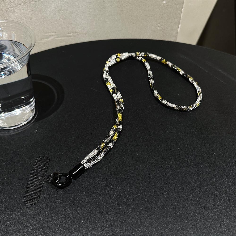 Luxury Rhinestone Crossbody Lanyard Strap Phone Bracelet Glitter Chain Phone Pendant Charm Anti-Lost Lanyard Jewelry