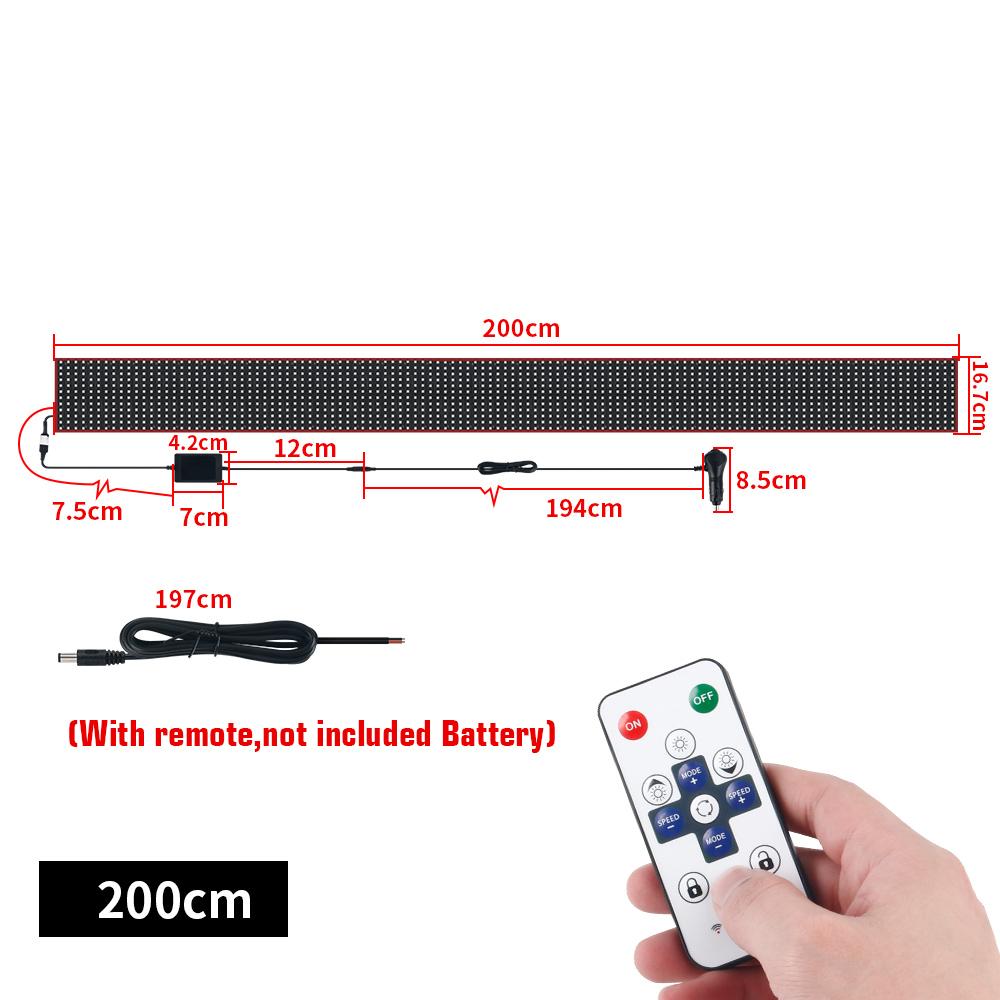 Truck Car Devil Eye LED Pixel Panel Light Matrix Pixel Panel Soft Foldable Lighting Scrolling for Truck Remote Control 12V 24V