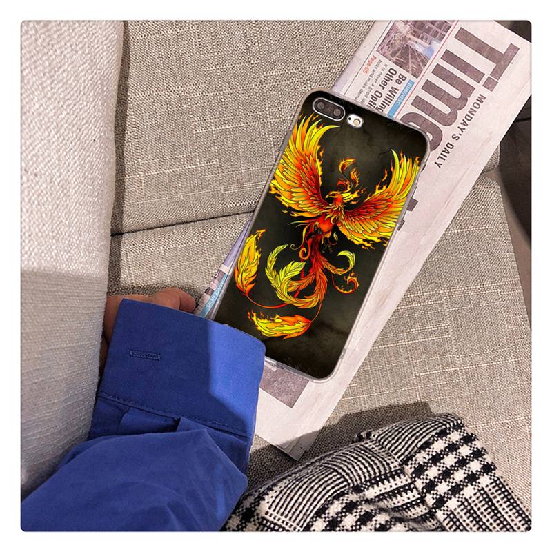 Cool Animal Phoenix Flamingo Phone Case for iphone 13 X XS MAX 6 6s 7 7plus 8 8Plus 5 5S se 2020 XR 12 11 pro max Fundas Capa