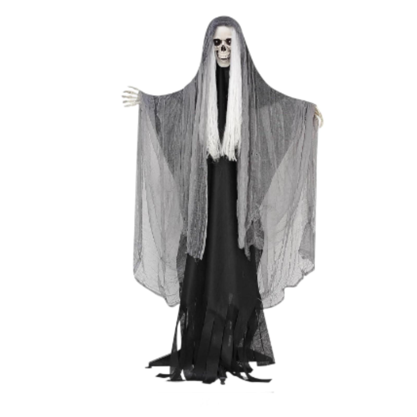 

Украшения на Хэллоуин на открытом воздухе: Страшный Аниматронный Скелет со Светящимися Глазами, Двигающимися Руками и Жутковатыми Звуками, Жуткий Мрачный Хэллоуинский Реквизит для Дома Пат One Size