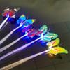 5X Random Color Glowing Hair Light Butterfly Women's Kit Cute Ornaments Clip Human Accessories Fiber Children's Flash Lights Led