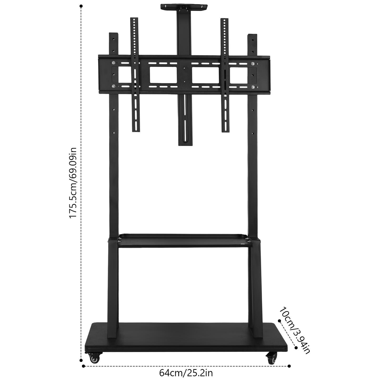 Movable TV Bracket with Wheel Conference TV Mobile Cart Adjustable Universal TV Floor-Standing Stand for 42 to 100 Inch