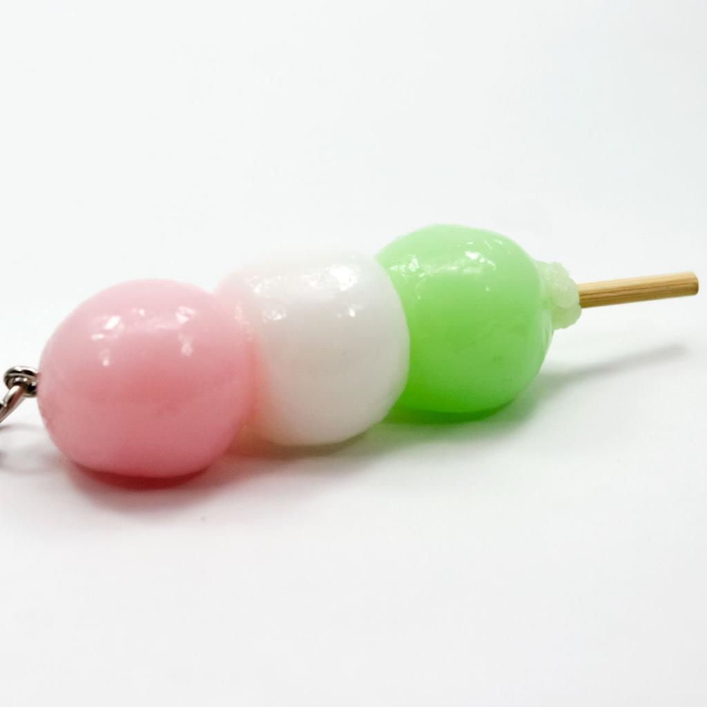 Food sample keychain dumplings that look like they could eat them 131OK - Three-colored