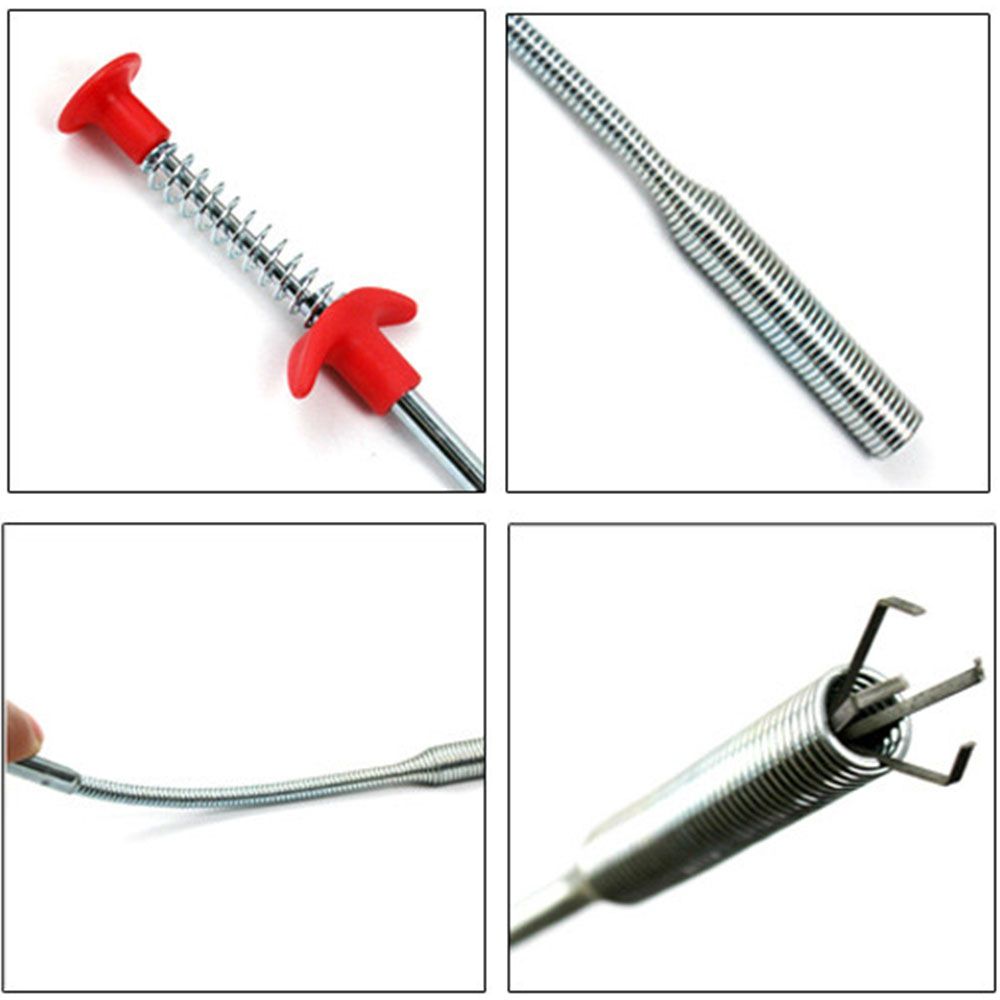 Sewer Pipeline Dredge Device Cleaning Gripper Drain Cleaning Tools Clean Hook Hair Cleaner Remover
