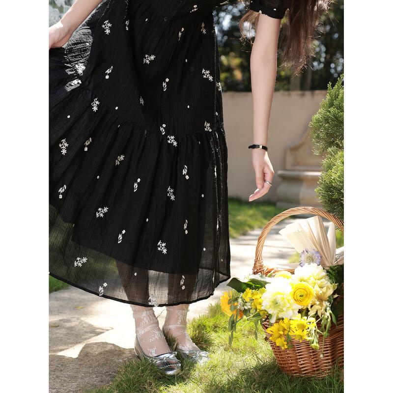 

Women s Short Sleeve Slim Fit Printed A-line Dress S