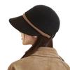 Autumn and Winter Hats for Women with High End Style Baseball Caps with Large Brim and Small Basin Hats Retro Versatile Warm Dome Hat