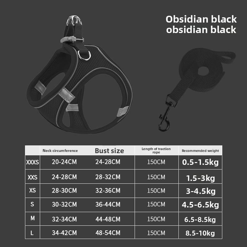 Pet Leash, Vest Breathable Dog Shoulder Strap, Reflective Dog Leash, Cat Leash