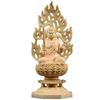 Solid Wood Carving Patron Saint Does Not Move Ming Wang Statue Chinese Buddhism Figures Home Living Room Office Feng Shui Statue