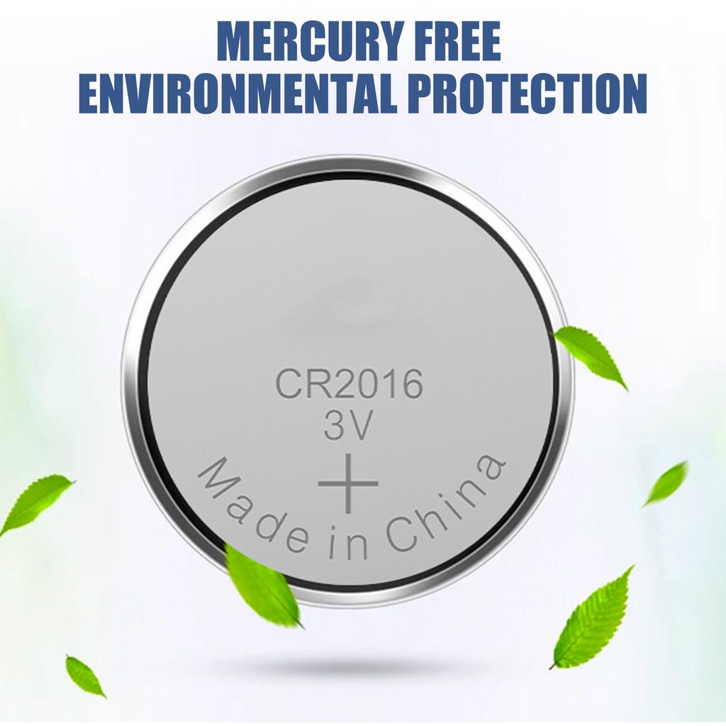 Pack Of 5 CR2016 3V Button Cell Batteries High Performances Lithium Batteries Long Lifespan for Watches Calculators