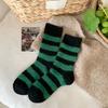 Women's Winter Thickened Warm Striped Dot Yarn College Wind Wool Mid Barrel Pile Socks