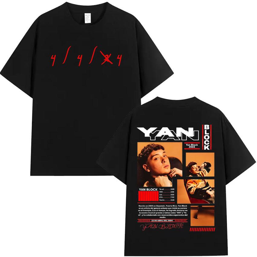 

Rapper Yan Block Carlos Yandre Album Tour 2026 Pop Graphic T Shirts Hip Hop Gothic High Quality T-shirts Streetwear S
