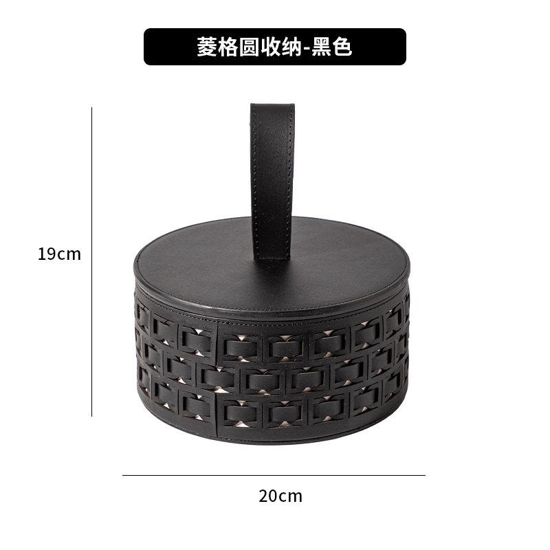 Luxury PU Leather Storage Box & Tray with Cover Handle Multi-functional Organizer for JewelryCompartment Cosmetic Organizer