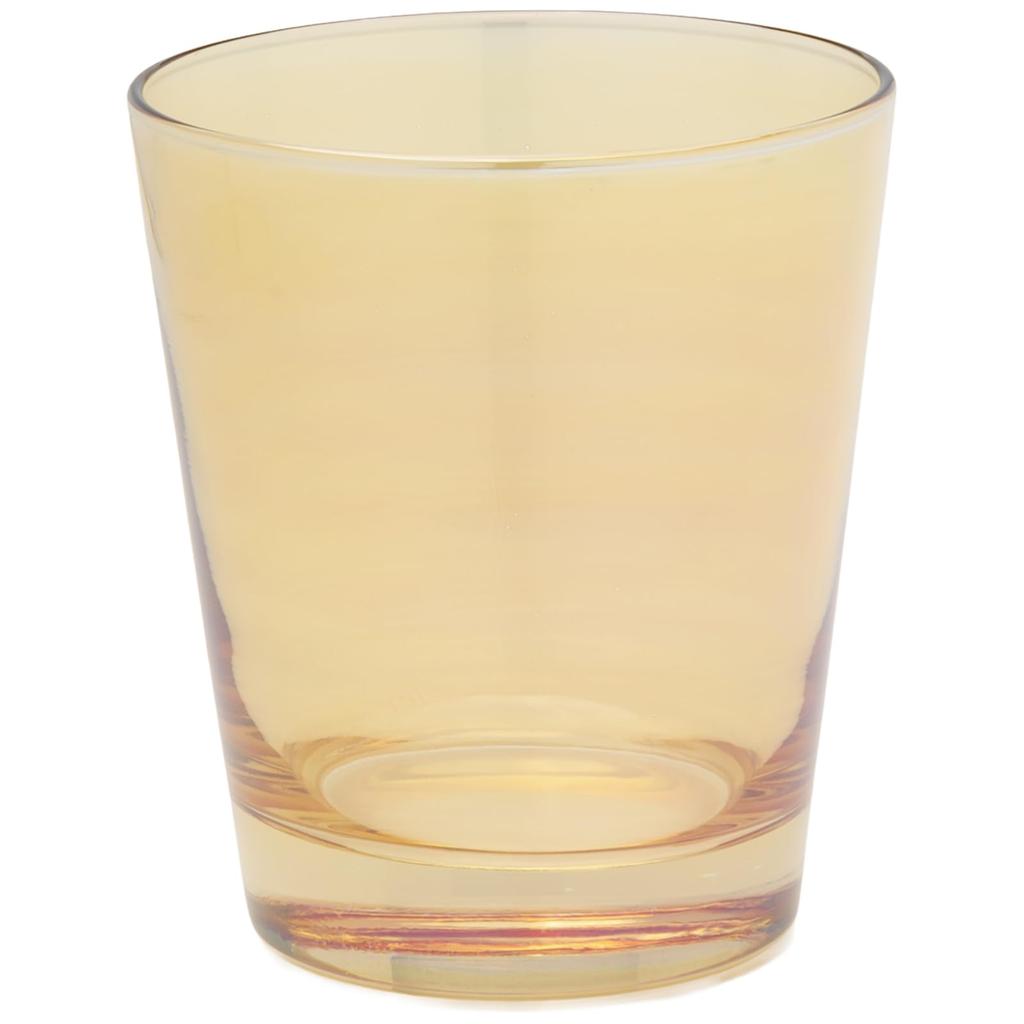 Otsuka Glass "Pinsel" Rocks Glass, Old Size L, Approx. 260ml, Amber Brown, Made in Japan, 6740-725-4-1P