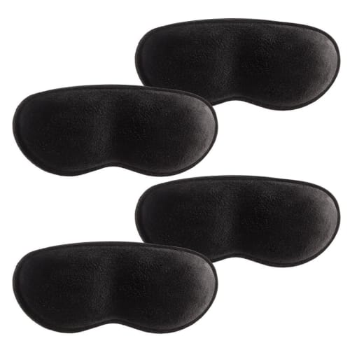 HappyHome Heel Pads, 4 Pads (2 Pairs), Prevents Shoes from Slipping Off, Adjustable Size, Half-Cord, Unisex (Black)