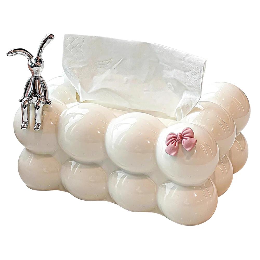Bubble Tissue Holder Minimalist Paper Storage Box Creative Cotton Candy Tissue Cover Home Decoration