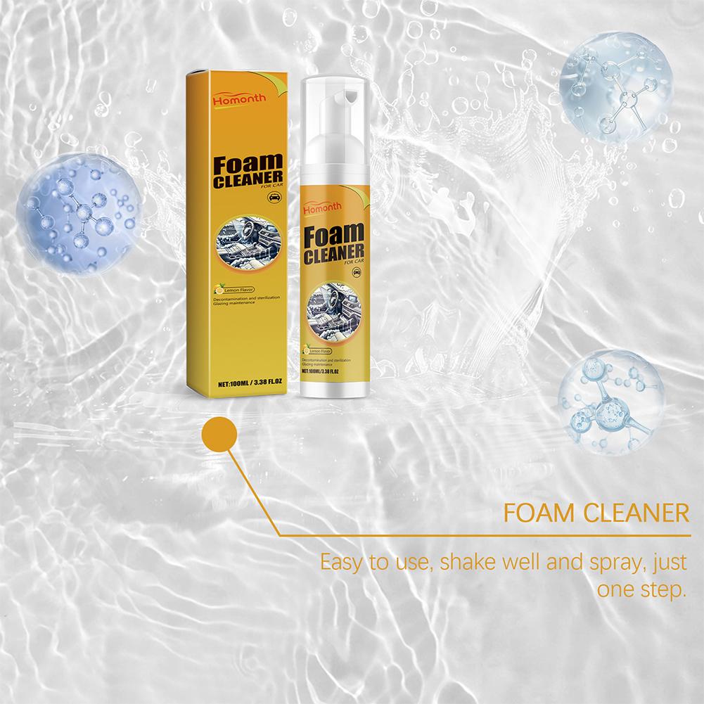 Car Foam Cleaner Neutral PH Auto Interior Cleaner Spray for Leather Woven Fabric Seat Decontamination Car Interior Cleaner I1O7