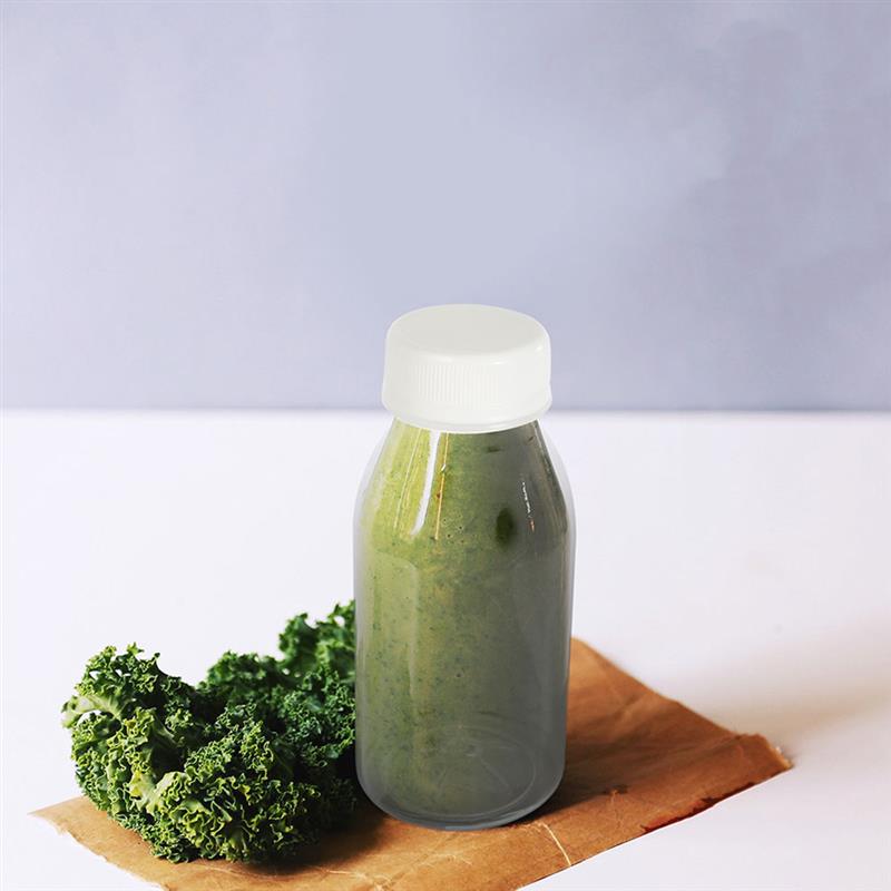 12 st 200 ml Plast Juiceflaska Dryckesflaska Fruktteflaskor Juiceförpackningsflaska Dryck Pet Livsmedelskvalitet Med Lock
