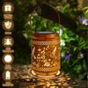 Hummingbird Solar Lantern IP65 Waterproof Metal Solar Light Dual Lighting Mode Step Wall Fence Lights Outdoor Garden Decoration