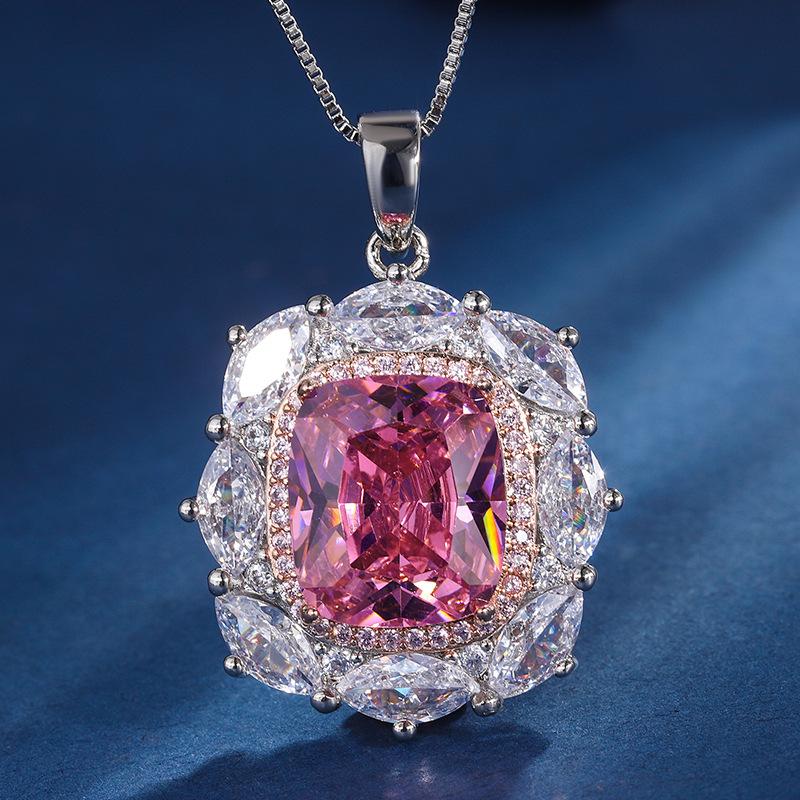 Bijoux Fond Cuivre Plaqué Or Couleur Simulation Trésor Lumière Luxe Couleur Séparation Ensemble Pendentif Bague 12 * 14