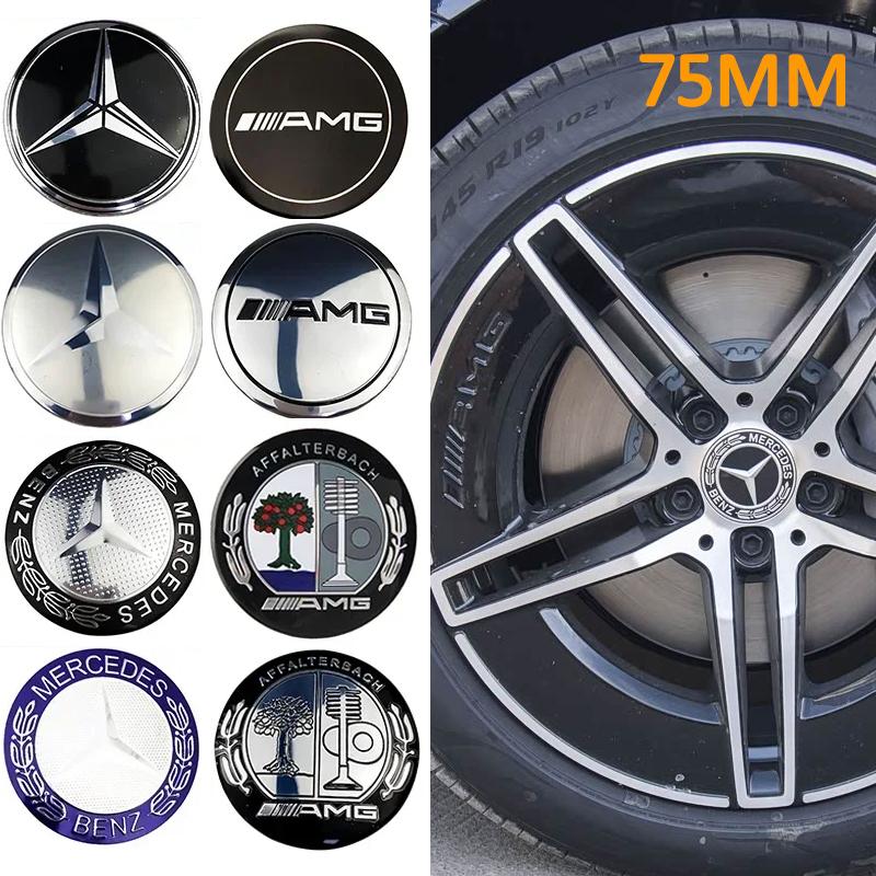 75mm for Mercedes Benz Car Wheel Hub Rim Center Sticker W203 W204 W205 W209 W210 W211 W212 W176 W166 W163 W221 Auto Decoration