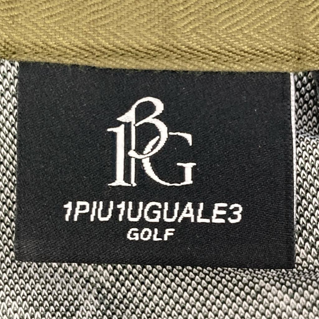 1piu1uguale3 [GOLF][×Takashiro Toga] GRK062 Khaki ARGYLE LOGO Short Sleeve Shirt tops V khakiUsed