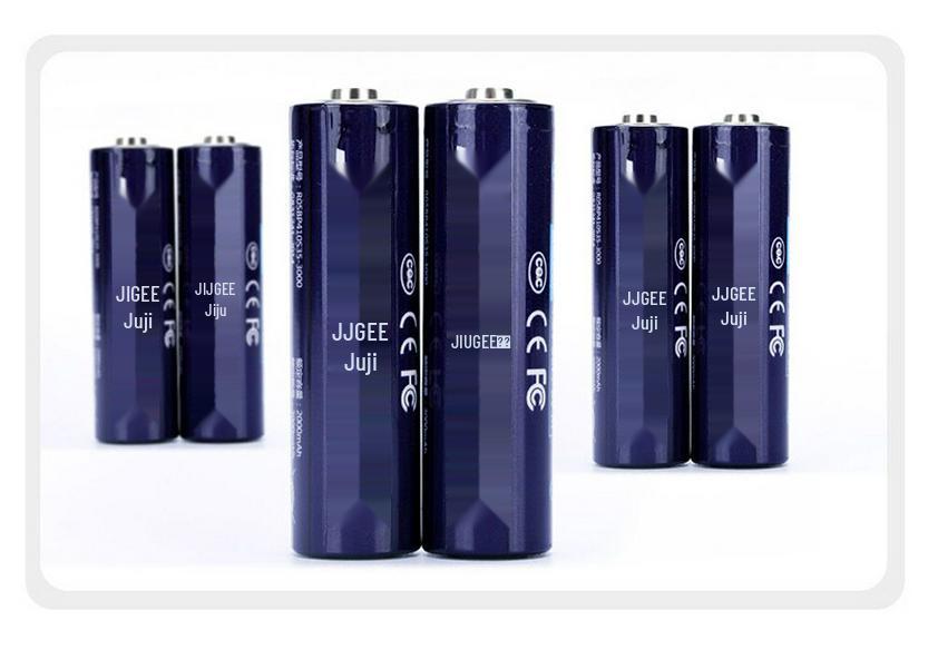 Juji Mai 3000mAh AA 1.5V Rechargeable Lithium Battery Pack for KTV Microphones
