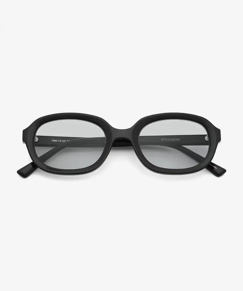 Seutailwokeu Gray Tinted Oval Style Work Tr90-16 C1_Gray Style Work Sunglasses