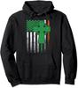 Irisch-Amerikanische Flagge Irland Flagge St. Patrick's Day Geschenk Unisex Kapuzenpullover