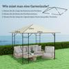 3 X 3(m) Gazebo Canopy Replacement, for 01-0867 - Cream