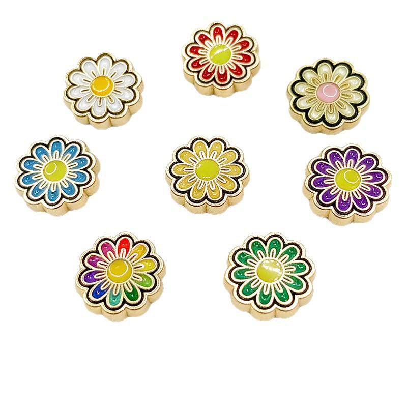 Metal Flower Series Shoe Charms: Crocs Flower Accessories & Buckles