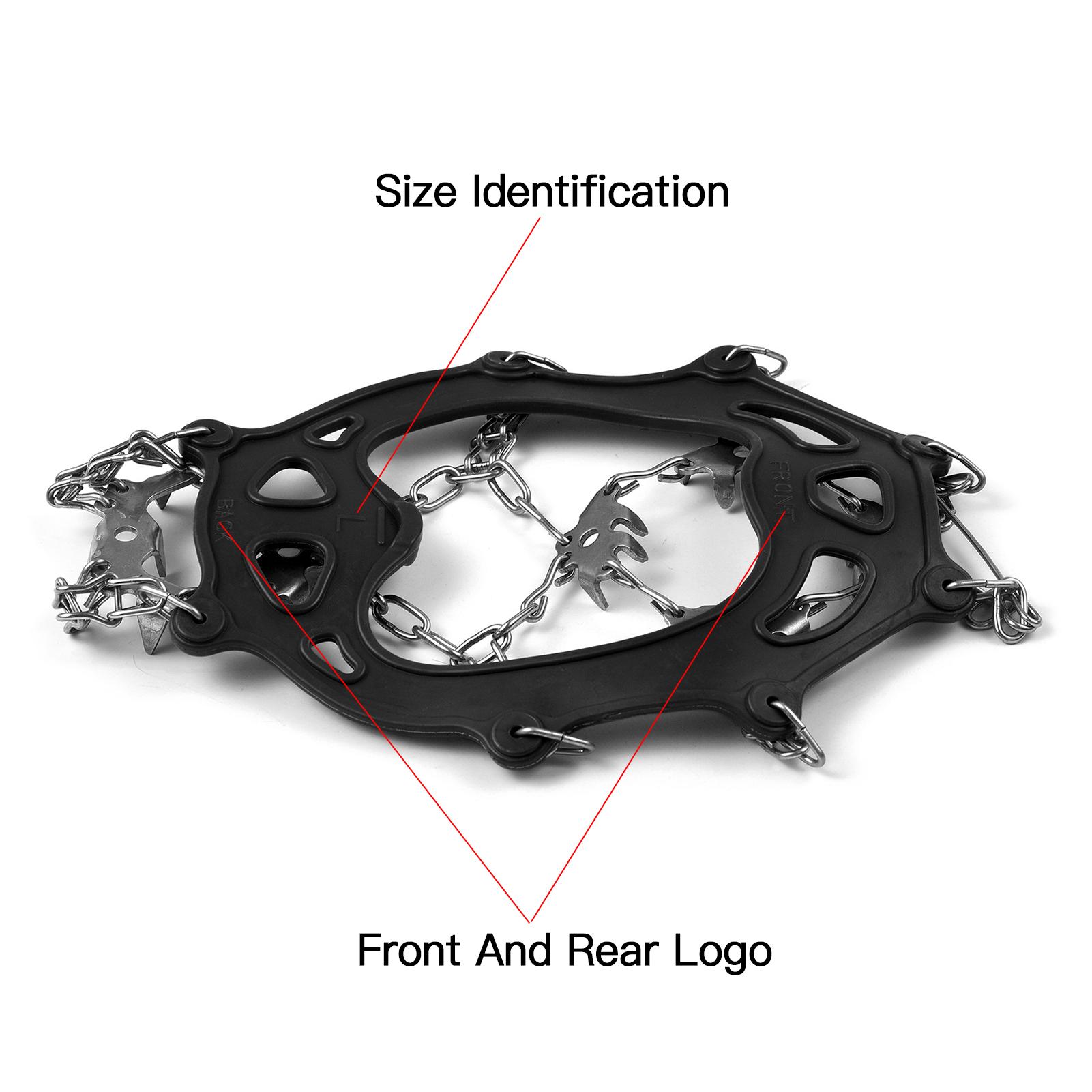 201 Нержавеющая сталь 24 зубца Ice Claw противоскользящий чехол для обуви от снега L — фото 7
