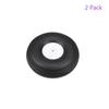 DMiotech 2pcs 88mm PU Sponge Wheels with Hubs for RC Airplane Tires, RC Cars, Model Ships, DIY Projects