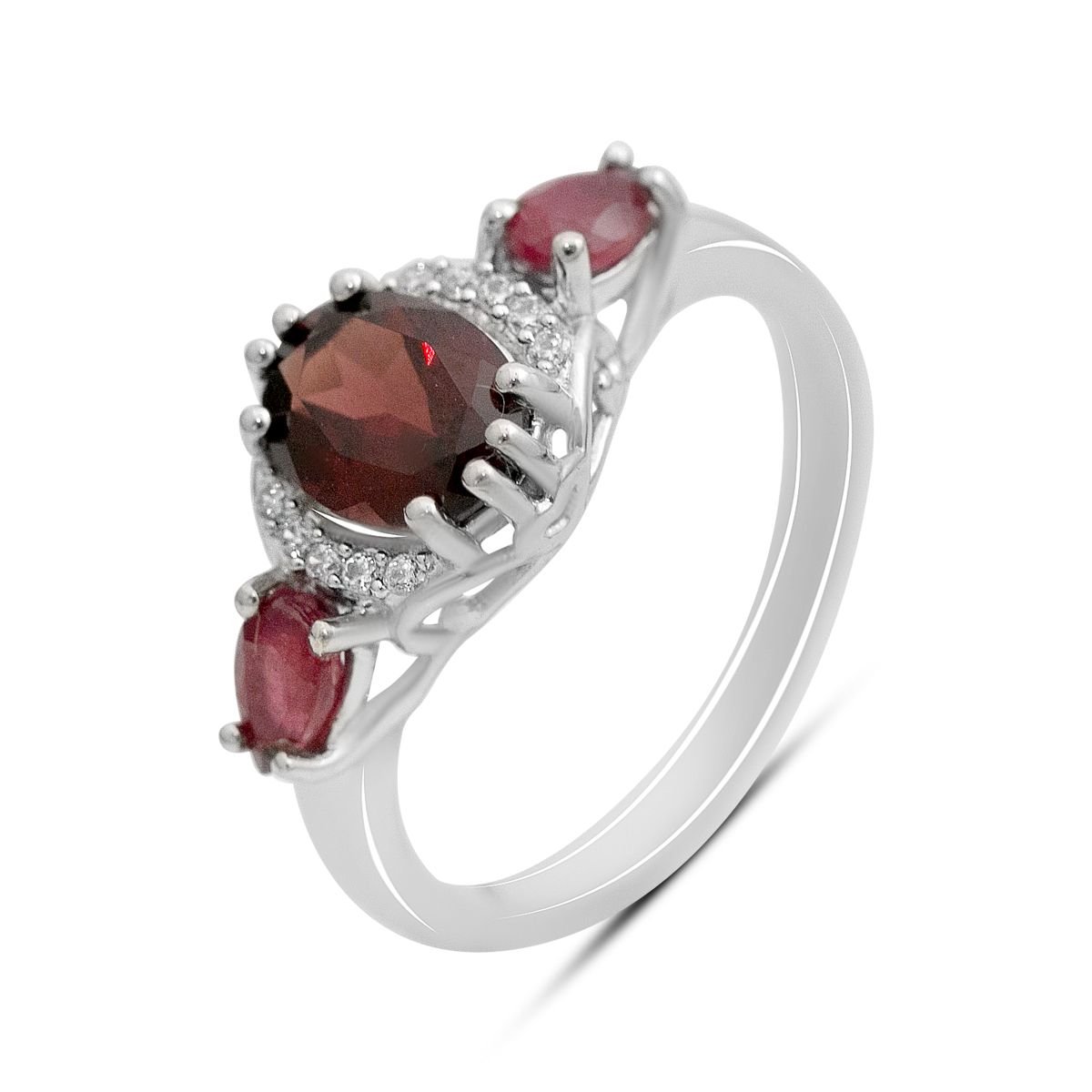 

Срібна каблучка з натуральним гранатом 2.048ct, рубіном, вага виробу 2,9 г (2198871) 18.5 темні цукерки apple червоний колір