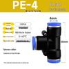 Zhuo Ji Pneumatic Quick Connector Tee: 4/6/8/10/12mm Air Hose PE Straight T-Type Fitting