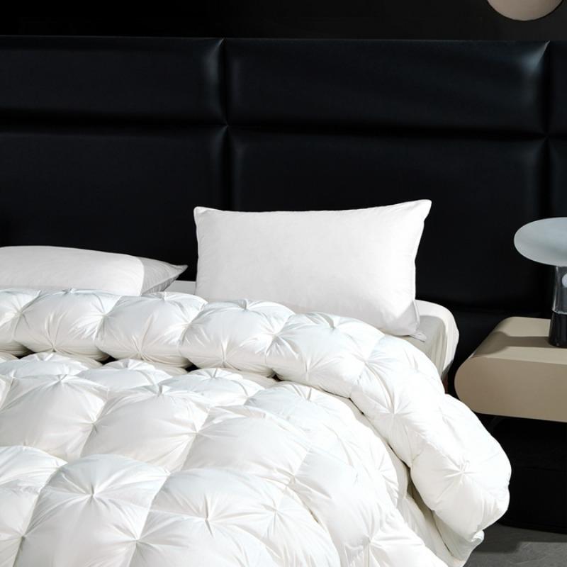 Light Luxury New Cotton Down Comforter High End Buttoned Warm Quilt Core Thick Solid Color Comfortable Blanket Soft Breathable