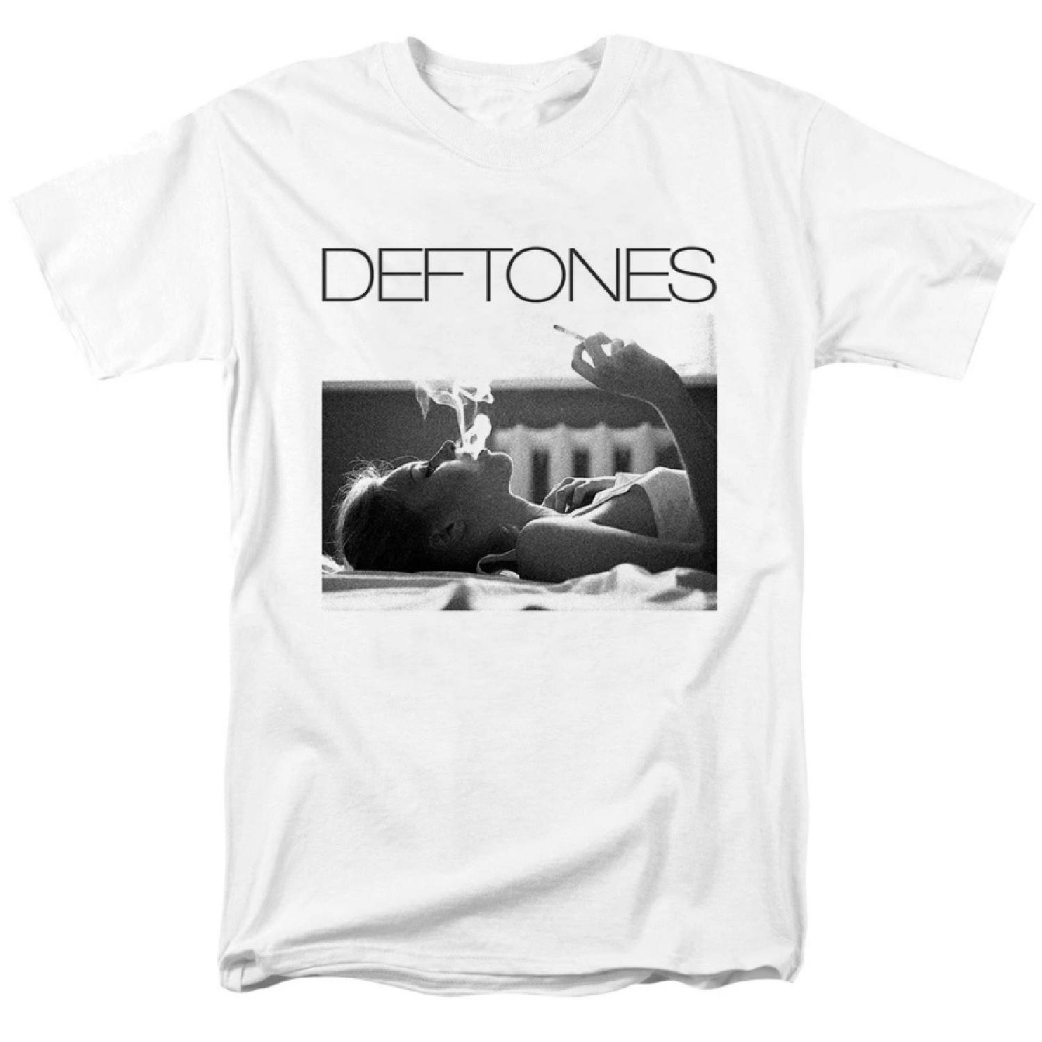 

Deftones Хлопковая Футболка с Логотипом Группы Мужская Женская Хип-Хоп Рок Футболка Модная Футболка с Коротким Рукавом Летние Оверсайз Футболки Топы S белый