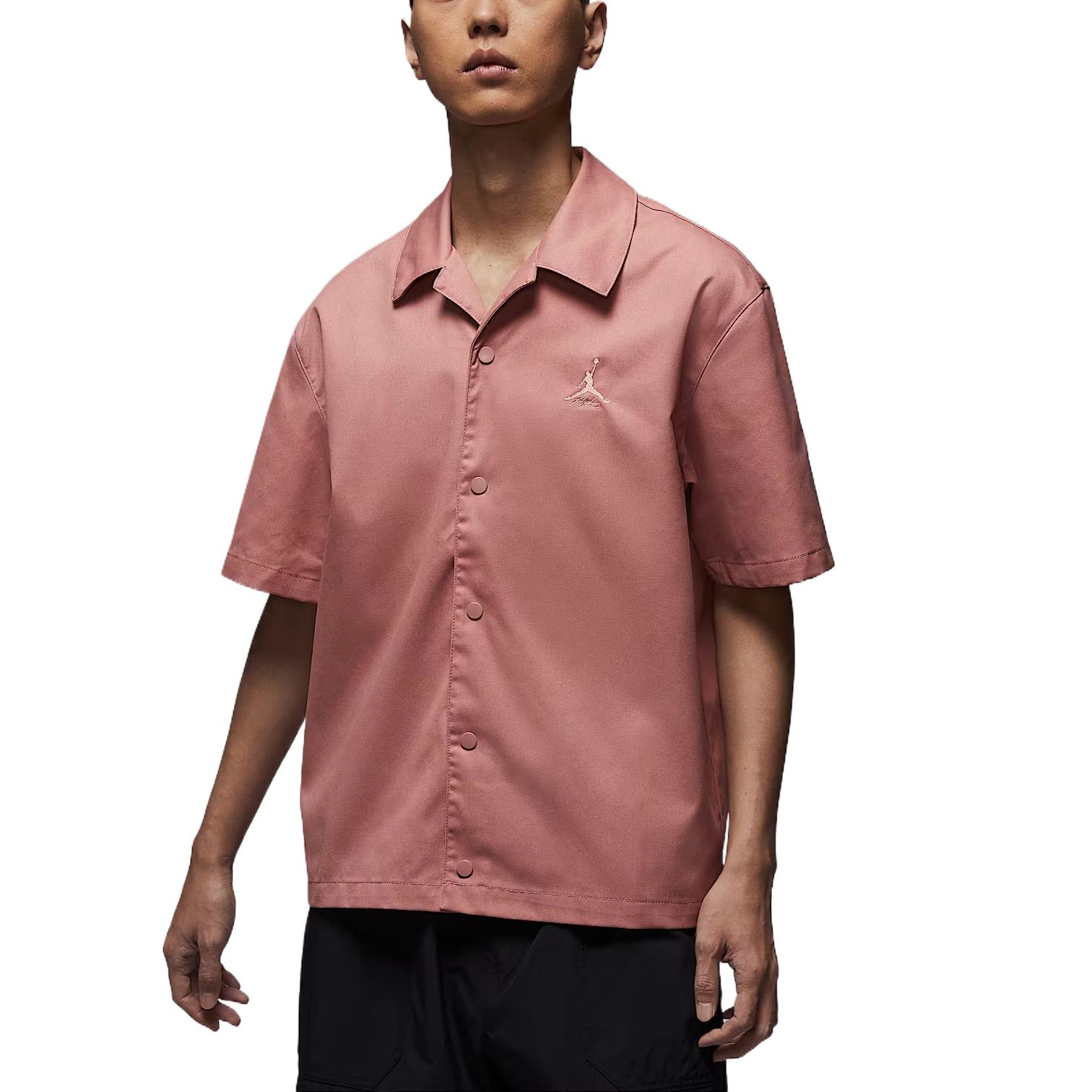 

Jordan Essentials Statement Jumpman Comfortable Fashion Simple Versatile Solid Color Short Sleeve Shirt Men tops Rust-Pink FN4626-685 XL