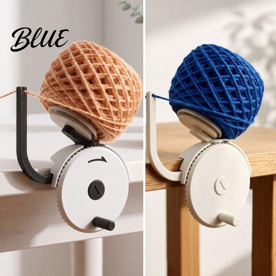 Knitting Yarn Winder with Table Clamp Hand-Cranked Ball Holder Manual Spooler Wool Spinner Maker for and Crocheting Hand Crank