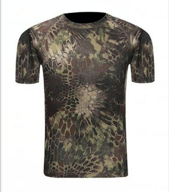 Men's Korean Style Camouflage Short Sleeve T-shirt, Special Forces Slim Fit Military Summer Tee, Trendy.