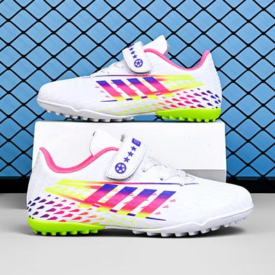 Children's Football Shoes Boys AG Spikes Artificial Grass Sports Outdoor Game Training Shoes TF Broken Nails Flat Bottom Girls